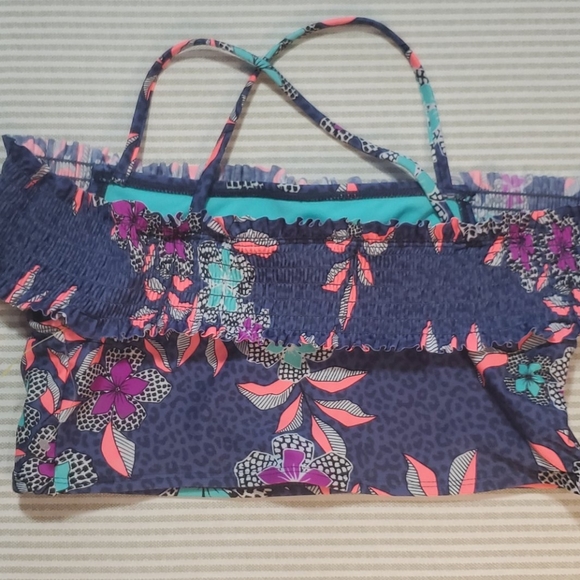 Girl's Off the Shoulder Bathing Suit Top - Picture 2 of 3